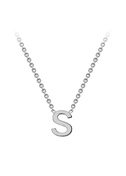 Golden Moments Sterling Silver 'S' Initial Necklace - S Image 1
