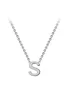 Golden Moments Sterling Silver 'S' Initial Necklace - S Image 1