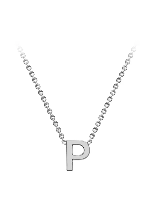 Golden Moments Sterling Silver 'P' Initial Necklace - P Image 1