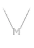 Golden Moments Sterling Silver 'M' Initial Necklace - M Image 1