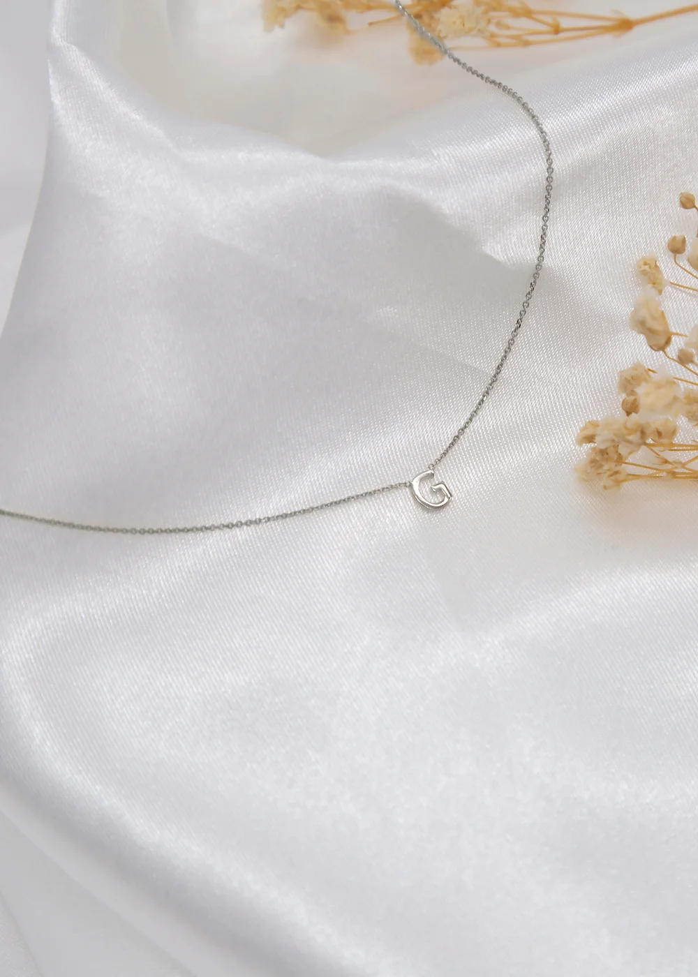 Golden Moments Sterling Silver 'G' Initial Necklace - G Image 2