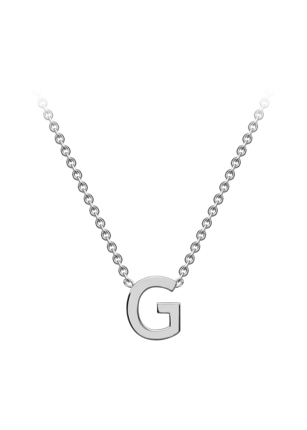 Golden Moments Sterling Silver 'G' Initial Necklace - G Image 1