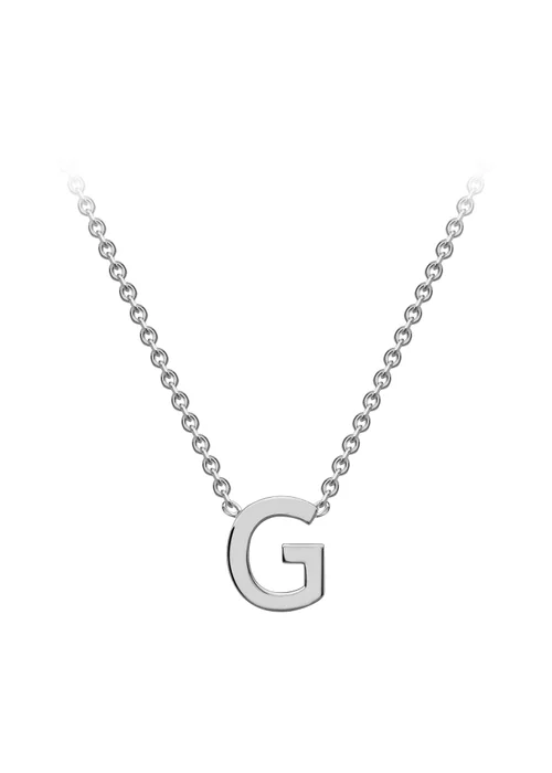Golden Moments Sterling Silver 'G' Initial Necklace - G Image 1
