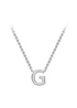Golden Moments Sterling Silver 'G' Initial Necklace - G Image 1