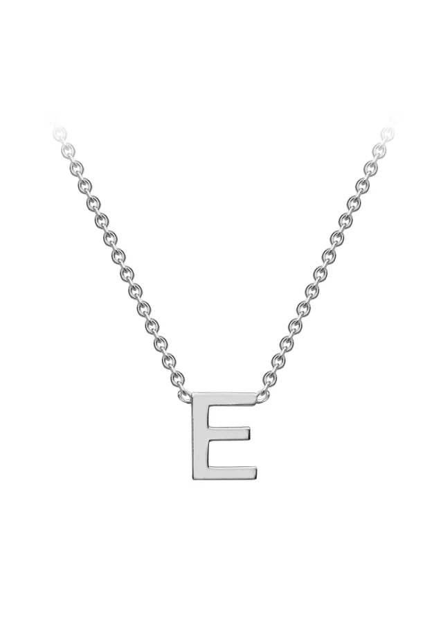 Golden Moments Sterling Silver 'E' Initial Necklace