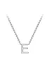 Golden Moments Sterling Silver 'E' Initial Necklace - E Image 1
