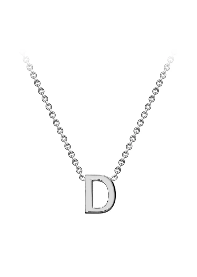 Golden Moments Sterling Silver 'D' Initial Necklace