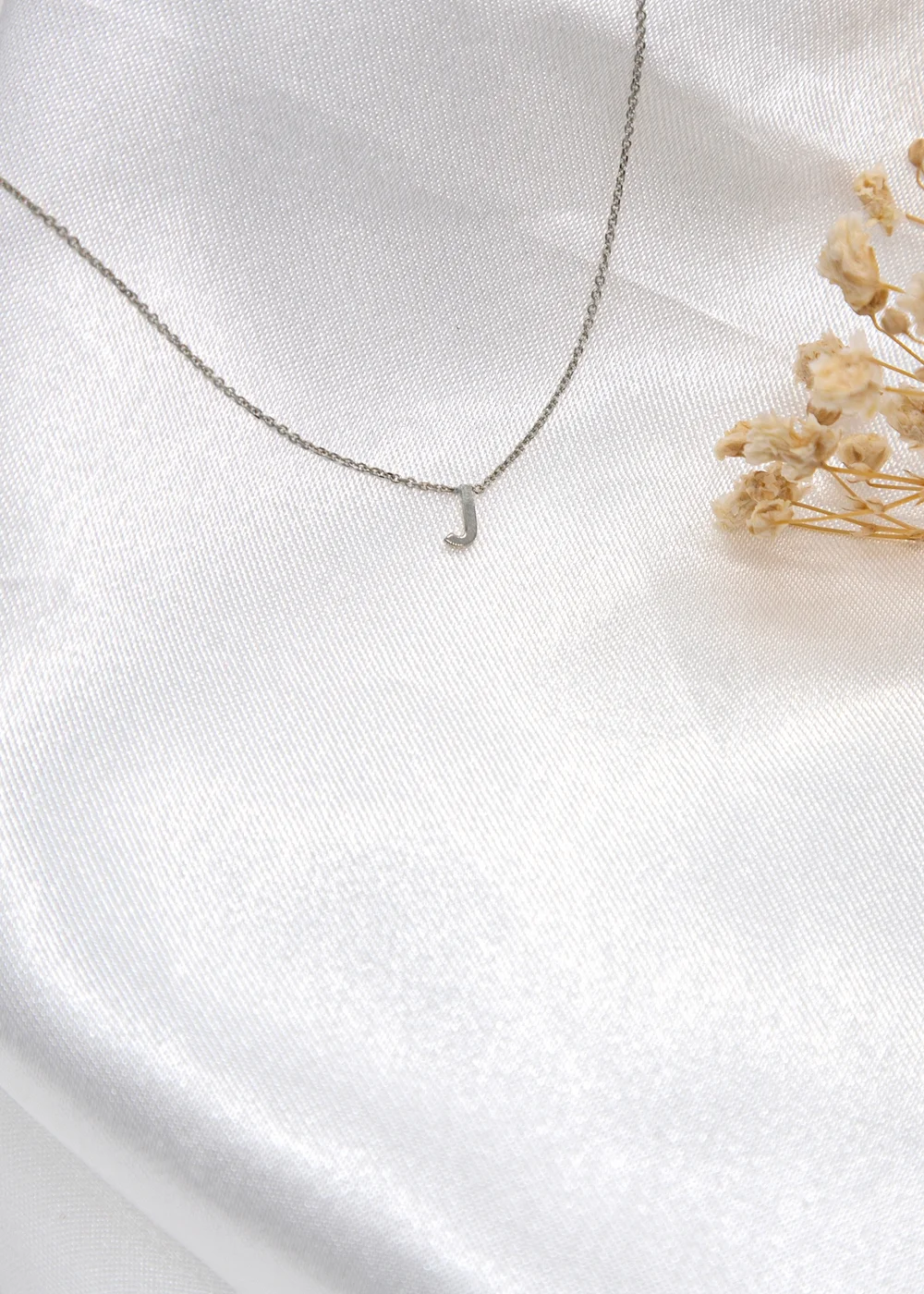 Golden Moments Sterling Silver 'J' Initial Necklace - J Image 2