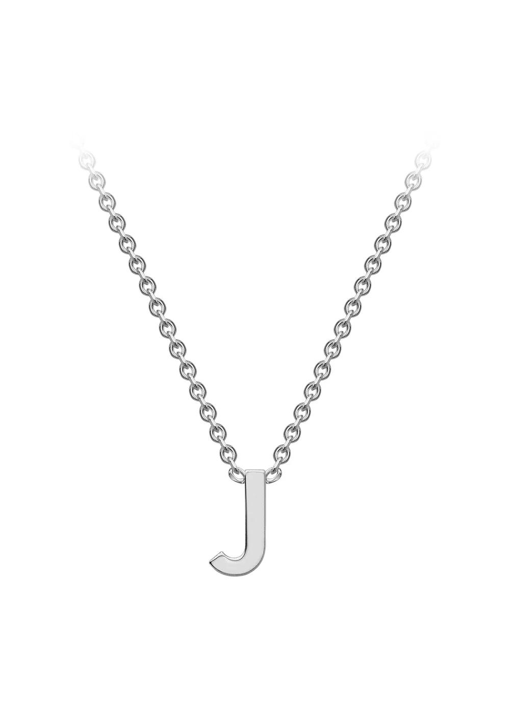 Golden Moments Sterling Silver 'J' Initial Necklace - J Image 1
