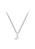 Golden Moments Sterling Silver 'J' Initial Necklace - J Image 1