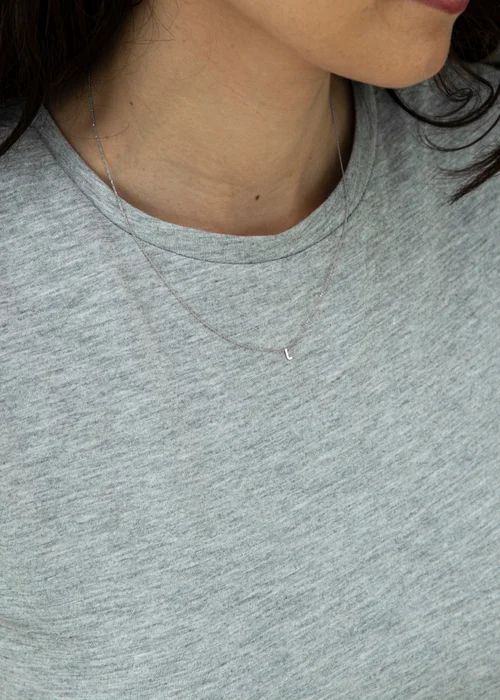 Golden Moments Sterling Silver 'J' Initial Necklace - J Image 3