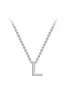 Golden Moments Sterling Silver 'L' Initial Necklace - L Image 1