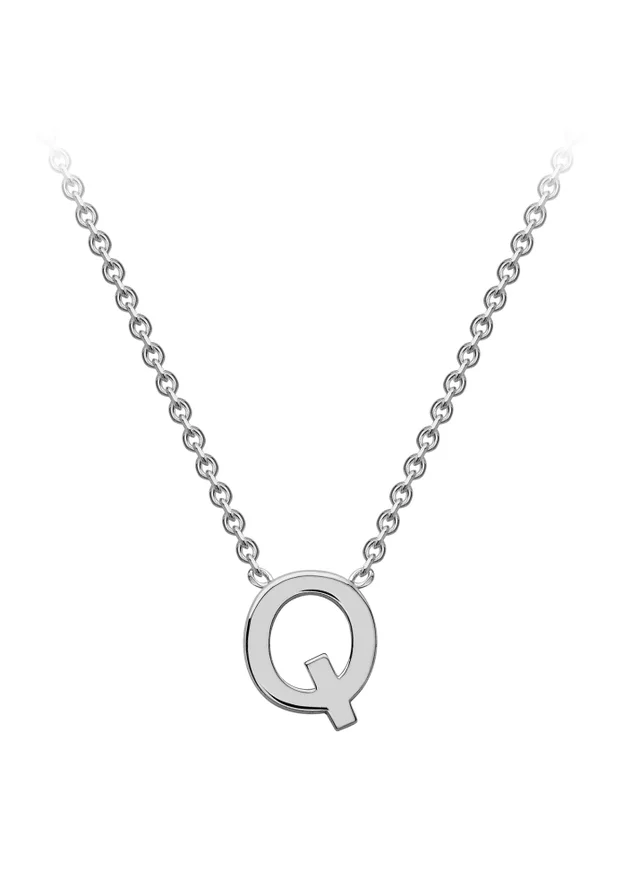 Golden Moments Sterling Silver 'Q' Initial Necklace