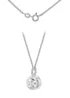 Golden Moments Sterling Silver CZ April Birthstone Necklace - One Size Image 1