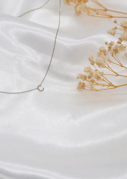 Golden Moments Sterling Silver 'C' Initial Necklace - C Image 2