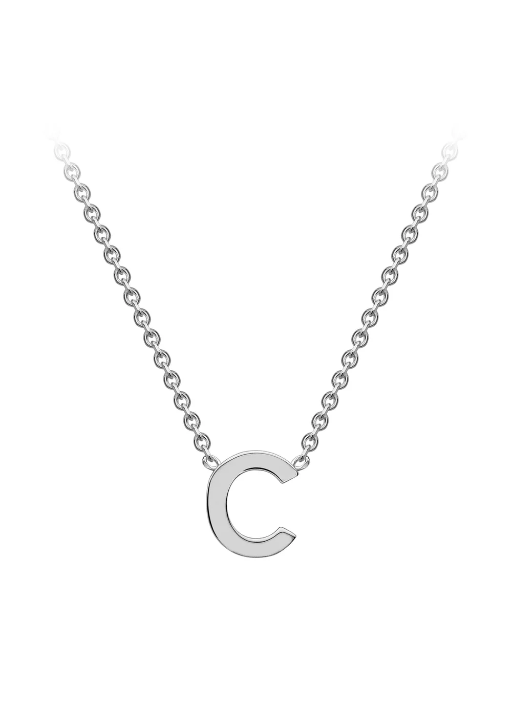 Golden Moments Sterling Silver 'C' Initial Necklace - C Image 1
