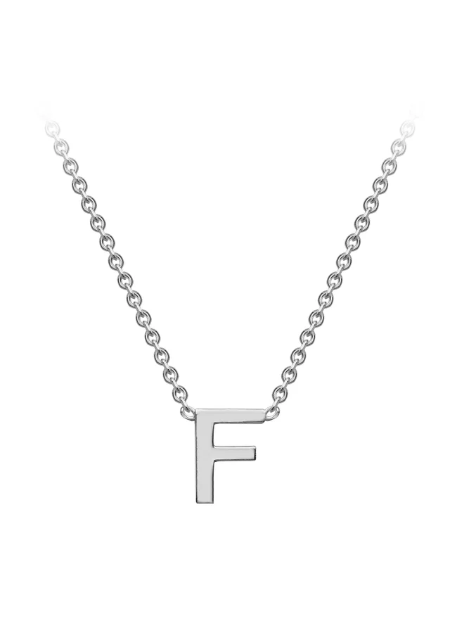Golden Moments Sterling Silver 'F' Initial Necklace