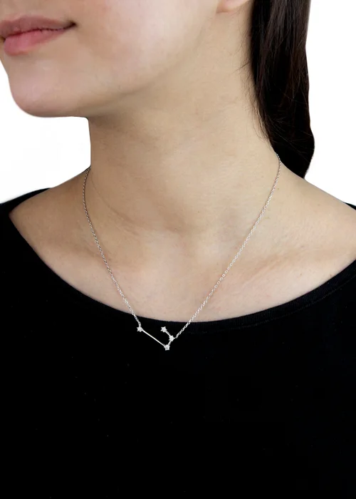 Golden Moments Sterling Silver Aries Star Constellation Necklace - One Size Image 2