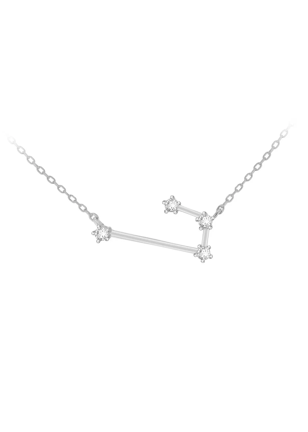 Golden Moments Sterling Silver Aries Star Constellation Necklace - One Size Image 1
