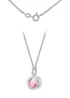 Golden Moments Sterling Silver CZ October Birthstone Necklace - One Size Image 1