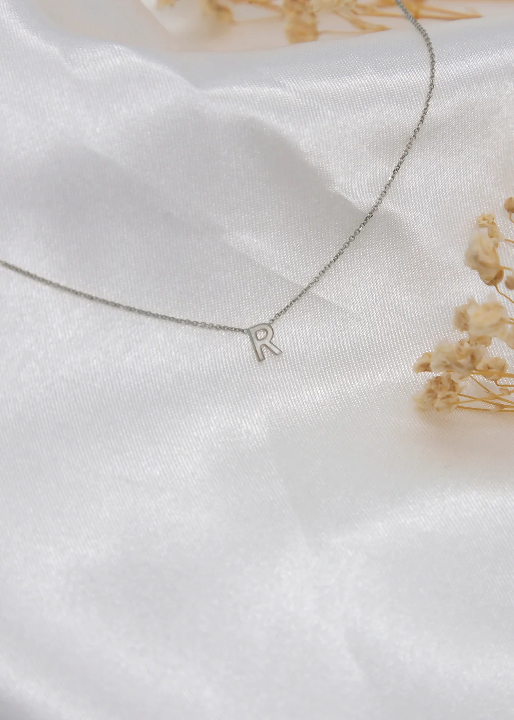 Golden Moments Sterling Silver 'R' Initial Necklace - R Image 2