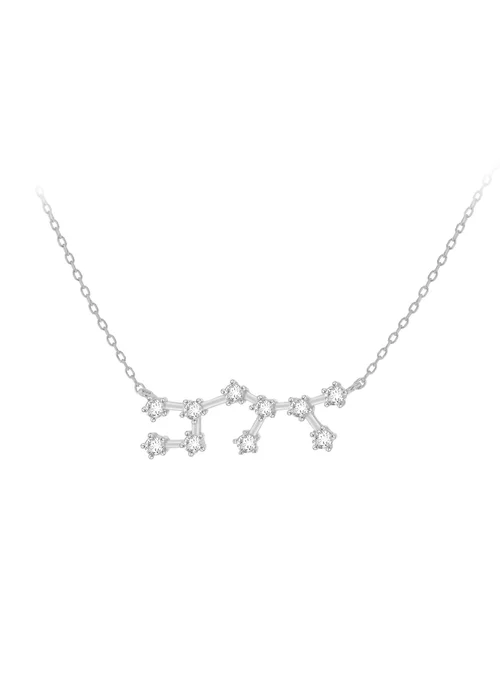 Golden Moments Sterling Silver Sagittarius Star Constellation Necklace - One Size Image 1
