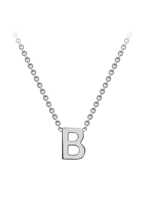 Golden Moments Sterling Silver 'B' Initial Necklace - B Image 1