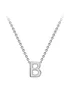 Golden Moments Sterling Silver 'B' Initial Necklace - B Image 1
