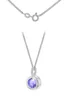 Golden Moments Sterling Silver CZ June Birthstone Necklace - One Size Image 1
