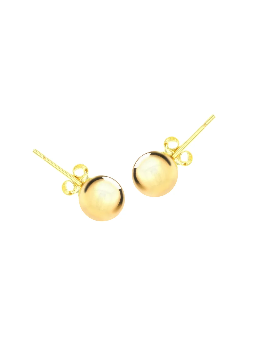 Golden Moments Yellow Gold Plated Ball Studs (8mm ) - One Size Image 2