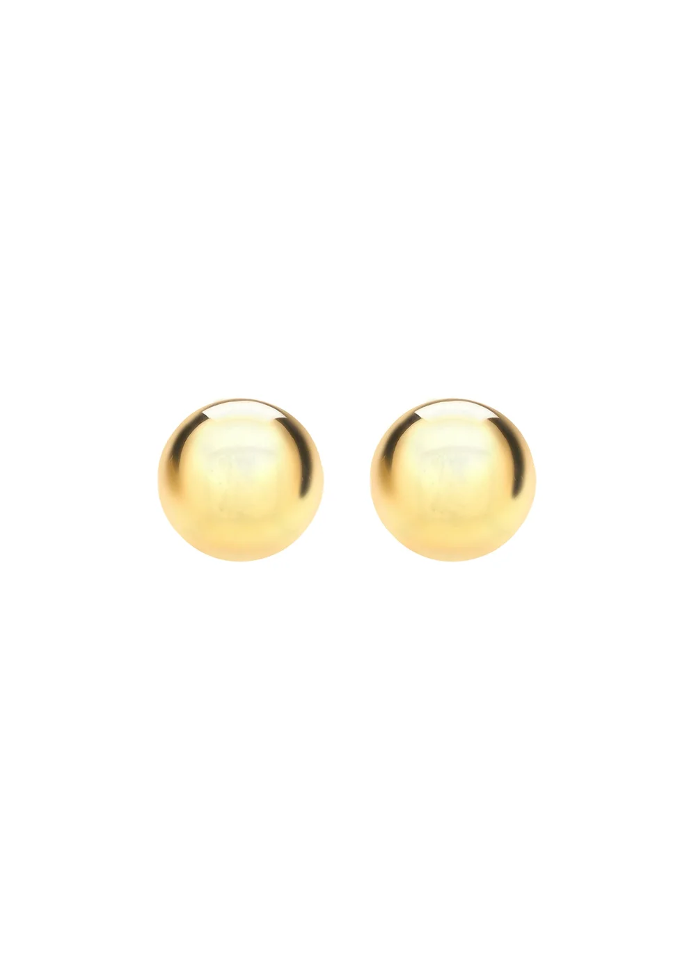 Golden Moments Yellow Gold Plated Ball Studs (8mm ) - One Size Image 1