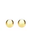 Golden Moments Sterling Silver Yellow Gold Plated Ball Studs (6mm) - One Size Image 1