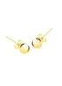 Golden Moments Sterling Silver Yellow Gold Plated Ball Studs (6mm) - One Size Image 2