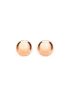 Golden Moments Sterling Silver Rose Gold Plated Ball Studs (8mm) - One Size Image 1