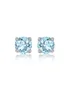 Golden Moments Sterling Silver Blue CZ Stud Earrings - One Size Image 1