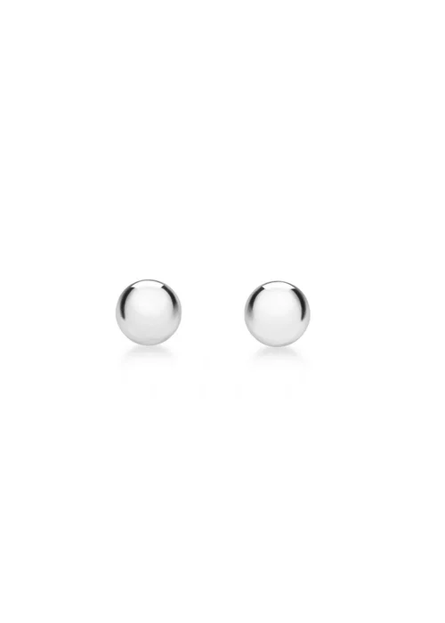 Golden Moments Sterling Silver 6mm Ball Stud Earrings - One Size Image 2