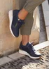 Linzi Luca Navy Wedge Trainer - Size 7 Image 1
