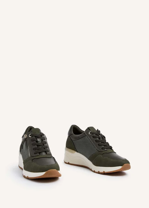 Linzi Luca Khaki Wedge Trainer - Size 7 Image 3