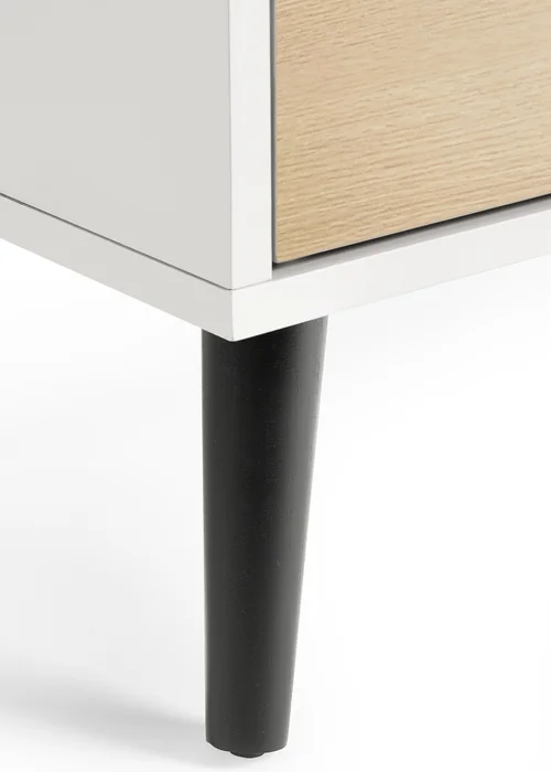 Julian Bowen Alba 5 Drawer Narrow Chest in White and Oak (120.5 x 45 x 40cm) - No Size Image 4