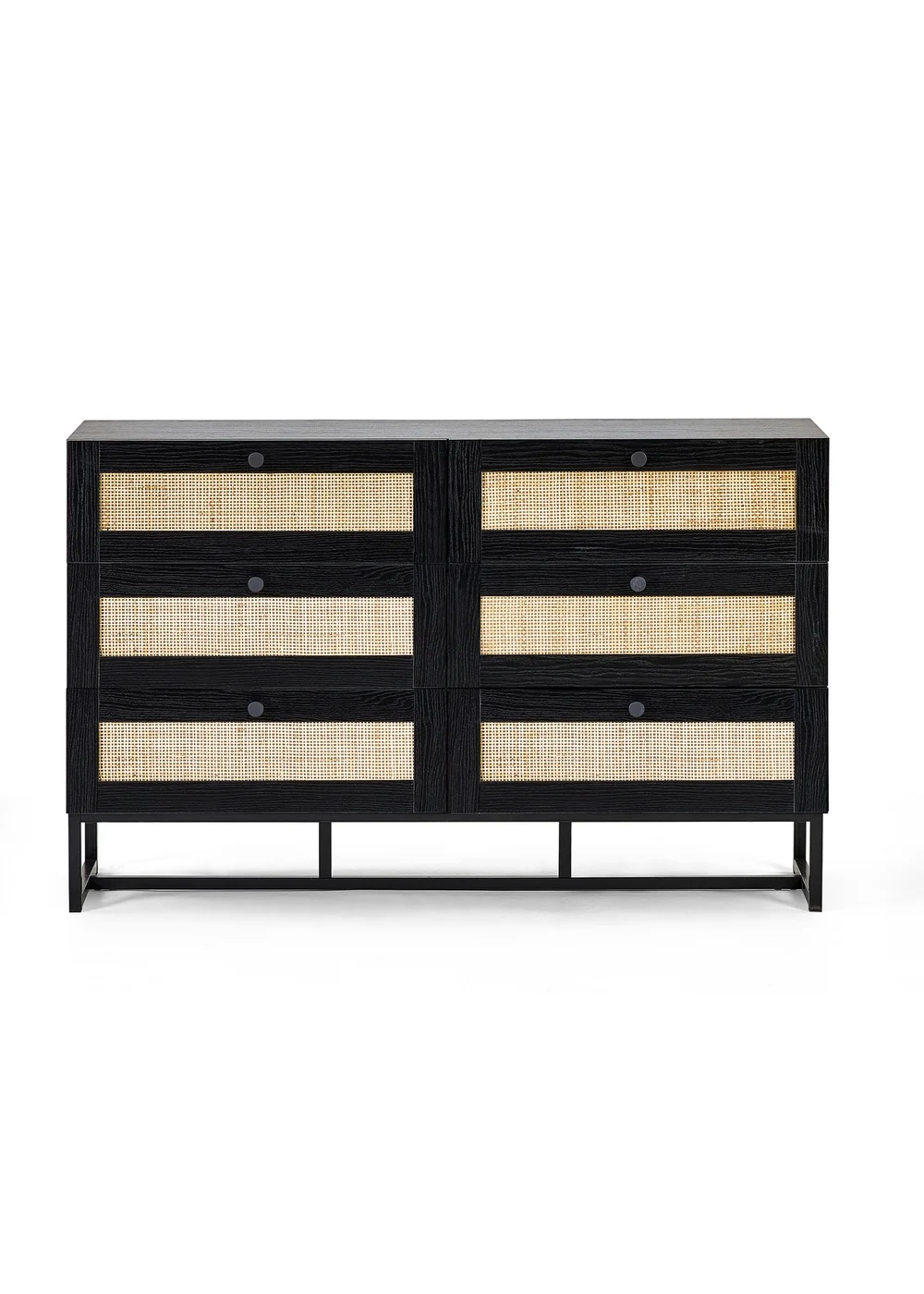 Julian Bowen Padstow 6 Drawer Chest in Black (75 x 120 x 40cm) - One Size Image 5