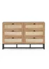 Julian Bowen Padstow 6 Drawer Chest in Brown (75 x 120 x 40cm) - One Size Image 4