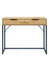Julian Bowen Bali 2 Drawer Table in Light Oak (80 x 100 x 45cm) - One Size Image 3