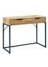 Julian Bowen Bali 2 Drawer Table in Light Oak (80 x 100 x 45cm) - One Size Image 1