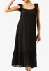 Gini London Black Ruffle Short Sleeve Maxi Dress - 12 Image 3