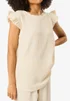 Gini London Ivory Frill Sleeves Textured Oversized Top - M/L Image 3