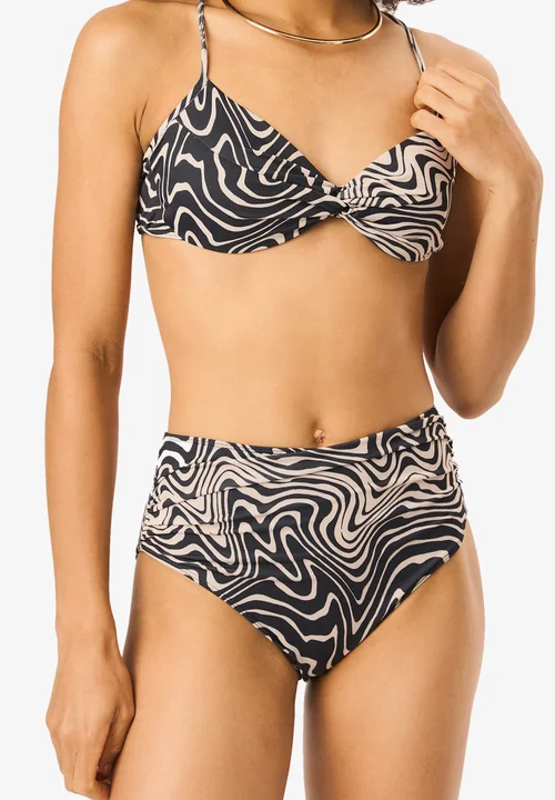 Gini London Mono Swirl Bikini Top - Size 10 Image 3