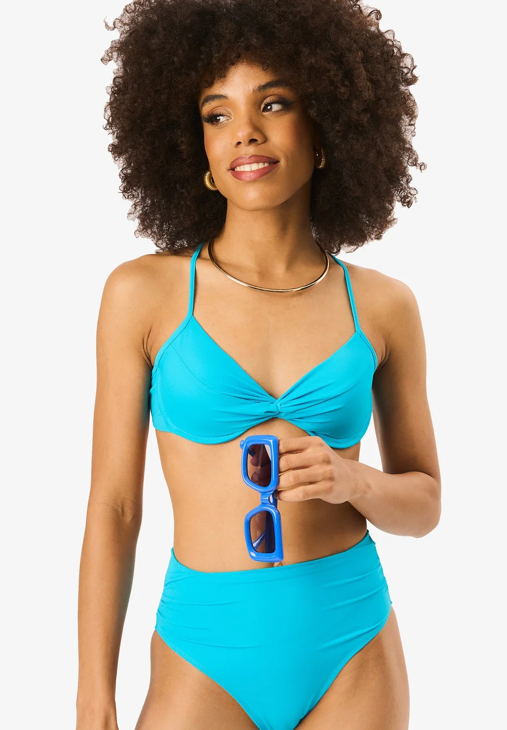 Gini London Teal Bikini Top - 10 Image 1