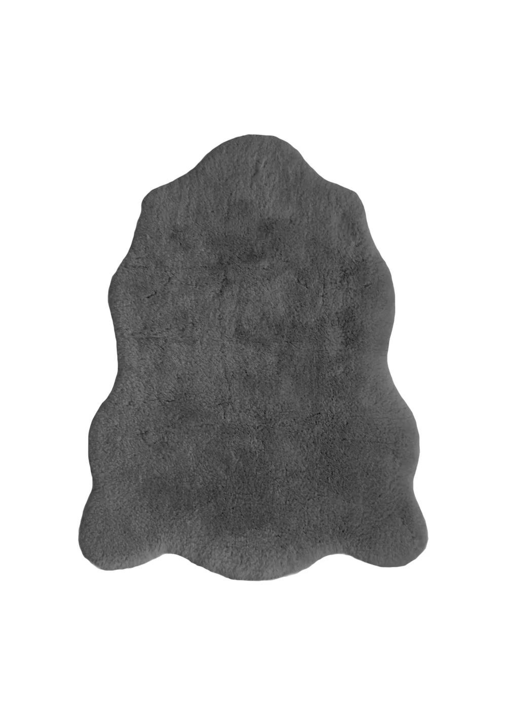 Homemaker Dark Grey Luxury Fur Single Rug - 70 X 90 Image 1