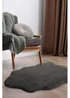 Homemaker Dark Grey Luxury Fur Single Rug - 70 X 90 Image 3