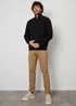 Threadbare Black 1/4 Zip Neck Sweatshirt - L Image 4